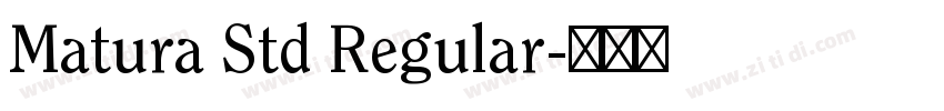 Matura Std Regular字体转换